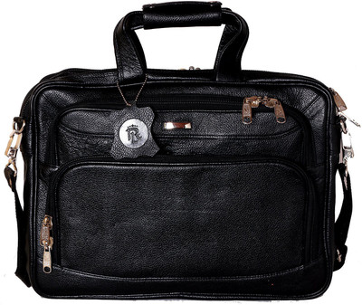 

Royal Leather Emporium 17 inch Expandable Laptop Messenger Bag(Black), Rle-blk
