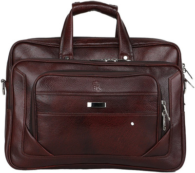

Royal Leather Emporium 17 inch Laptop Messenger Bag(Brown), Rle-brn
