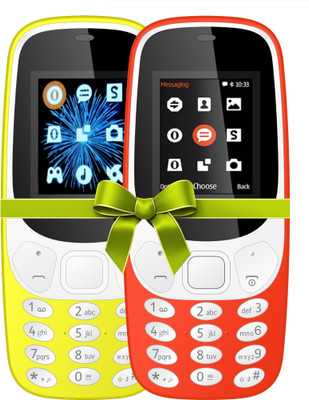 

I Kall K3310 Combo Of Two Mobile(Yellow, Red)