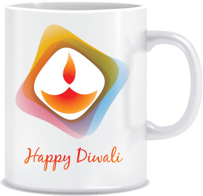 

Everyday Desire Happy Diwali ED099 Ceramic Mug(300 ml), Multicolor