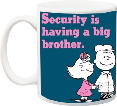 

Stylotrendz Security is Having a Brother Printed Ceramic Mug(325 ml), Multicolor