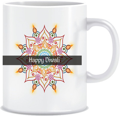 

Everyday Desire Happy Diwali ED097 Ceramic Mug(300 ml), Multicolor