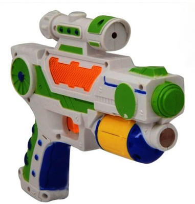 

HUNGER TOYS Projection Flash Gun with 8 Pictures and Light & Sound(White)