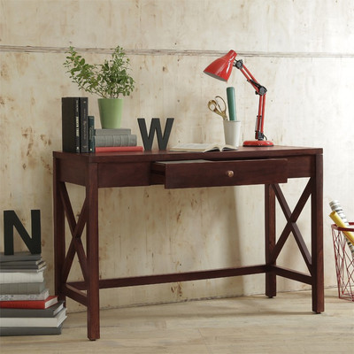 

Wood Mania Solid Wood Study Table(Free Standing, Finish Color - Honey)