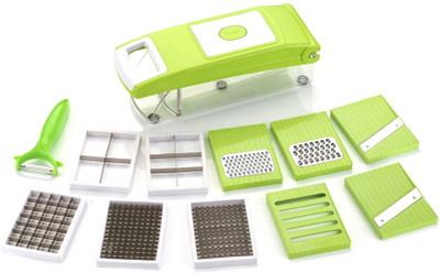Jagani Steels 11 in 1 Green and White Kitchen Tool Set(Green and White)