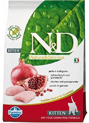 

farmina Farmina N&D Grain Free Chicken and Pomegranate Kitten Food, 1.5 kg Chicken 1.5 kg Dry Cat Food