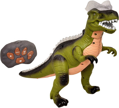 

KidsBazaar Big Size 16 Inches T.Rex Action Dinosaur with Walking and Dancing Function(Multicolor)