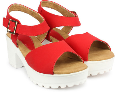 

London Steps Women Red Wedges