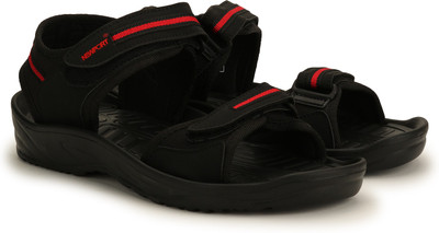 Newport Men Black-Red Sports Sandals