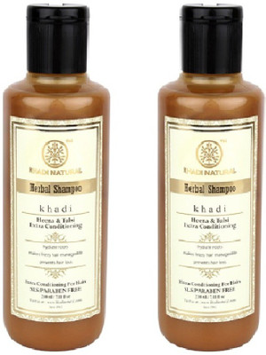 

Khadi Natural Organic Henna & Tulsi Extra Conditioning Shampoo SLS & Paraben Free(420)