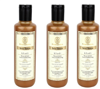 

Khadi Natural Organic Henna & Tulsi Extra Conditioning Shampoo SLS & Paraben Free(630)