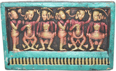 

Sarvsiddhi Terracotta Colouredful Wall Plate of Musicians Decorative Showpiece - 13 cm(Terracotta, Multicolor)