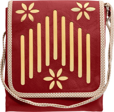 

Tap Fashion Women Casual Maroon PU Sling Bag