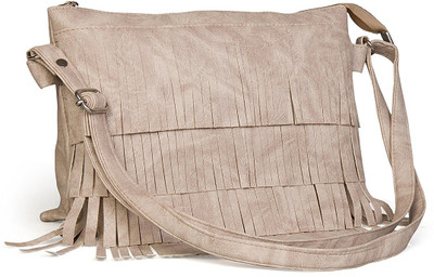 

Groovy Girls Casual Beige PU Sling Bag