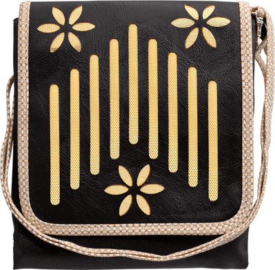 

Tap Fashion Women Casual Black PU Sling Bag