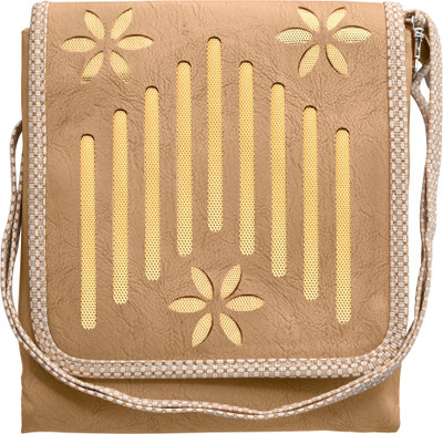 

Tap Fashion Women Casual Beige PU Sling Bag