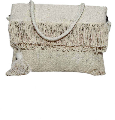 

Diwaah Women Casual White Cotton Sling Bag
