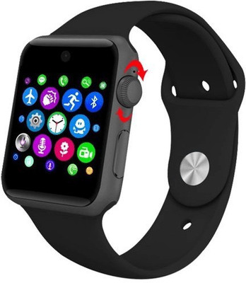 

ESTAR Presenting Bluetooth Smartwatch with Sim- Card Black Smartwatch(Black Strap Free Size)