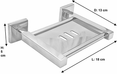 

Klaxon Kristal 102 Soap Dish, Holder or Stand(Silver)