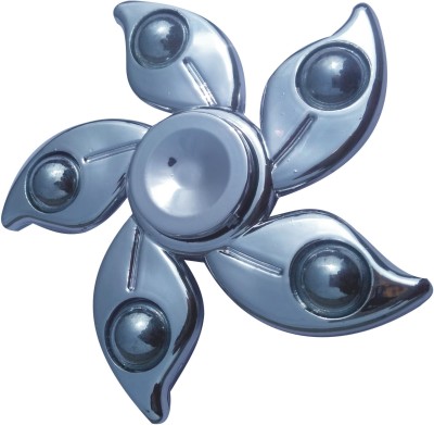 

S.Blaze Silver Metal Flower 5 Gear Ball Fidget Spinner for Kids & Adults(Silver)