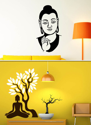 

Trends on Wall  Spiritual Sticker(Pack of 2, Black;multicolor