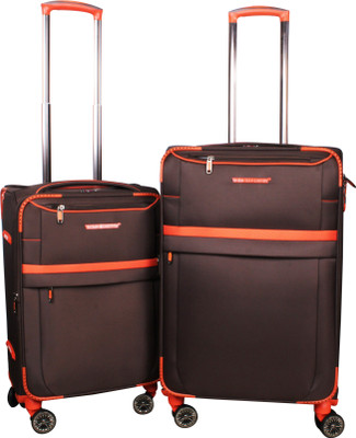 

Ventex Germany Set of 2 Pcs. 4 Wheel Trolley (20"+") Expandable Check-in Luggage -  inch(Brown