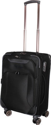 

Ventex Germany " 55 Cms Water Resistant 4 Wheel Overnighter Expandable Cabin Luggage -  inch(Black