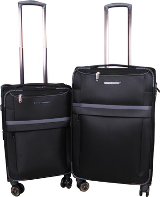 

Ventex Germany Set of 2 Pcs. 4 Wheel Trolley (20"+") Expandable Check-in Luggage -  inch(Black