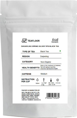 

Teafloor Darjeeling Spring Silver Tips Black Tea Unflavoured Black Tea(100 g, Vacuum Pack)