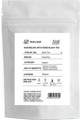 

Teafloor Darjeeling Arya Rose Black Tea Rose Black Tea(100 g, Vacuum Pack)