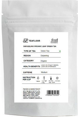 

Teafloor Darjeeling Organic Leaf Green Tea Unflavoured Green Tea Vacuum Pack(100 g)