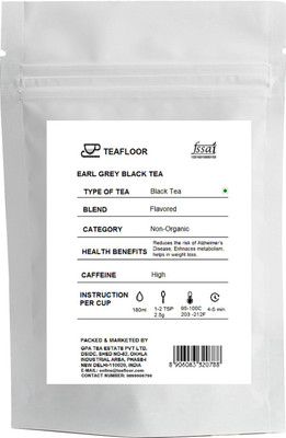

Teafloor Earl Grey Black Tea Spices Black Tea(100 g, Vacuum Pack)