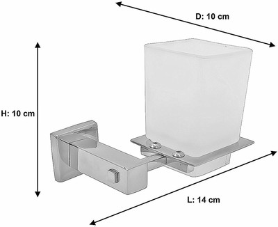 

Klaxon Kristal-101 Stainless Steel Toothbrush Holder(Silver, Wall Mount)