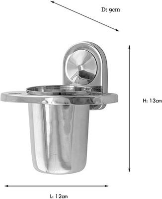 

Klaxon Armano Stainless Steel Toothbrush Holder(Silver, Wall Mount)