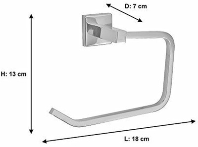 

Klaxon Kristal 102 Holder Rail - Ring 7 inch 1 Bar Towel Rod(Stainless Steel Pack of 2)