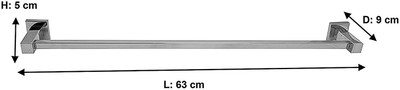 

Klaxon Kristal 101 Holder Rail - Ring 25 inch 1 Bar Towel Rod(Stainless Steel Pack of 3)