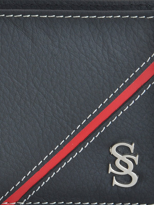 

Second Skin Men Black Genuine Leather Wallet(10 Card Slots)