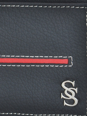 

Second Skin Men Black Genuine Leather Wallet(10 Card Slots)