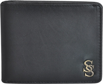 

Second Skin Men Black Genuine Leather Wallet(10 Card Slots)