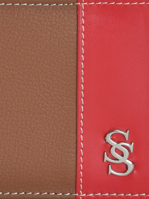 Second Skin Men Tan Genuine Leather Wallet(10 Card Slots)