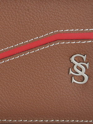 

Second Skin Men Tan Genuine Leather Wallet(10 Card Slots)