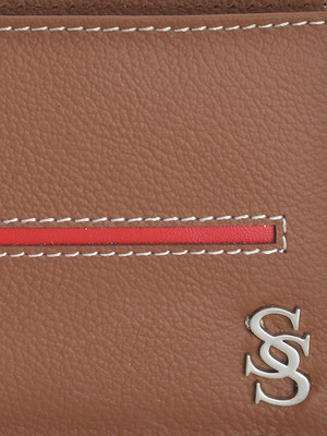 

Second Skin Men Tan Genuine Leather Wallet(10 Card Slots)