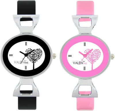 Fashionnow Latest Black And Pink Strap Fashionable Women Watches Analog Watch  - For Women   Watches  (Fashionnow)