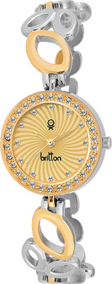 BRITTON BR-LR045-GLD-SLV Analog Watch  - For Women   Watches  (Britton)