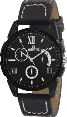 Swisstyle SS-GR640-BLK-BLK Analog Watch  - For Men   Watches  (Swisstyle)