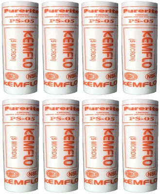 

BalRama Spun Kemflo 10" USA for RO Water Purifier PACK of 8 Solid Filter Cartridge(0.5, Pack of 8)