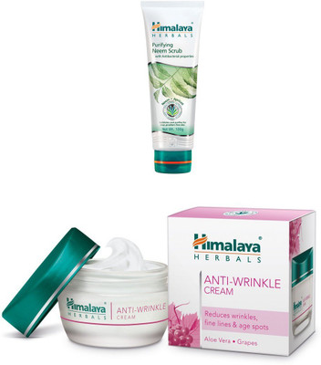 

Himalaya Purifying Neem Scrub, Anti Wrinkle Cream(Set of 2)