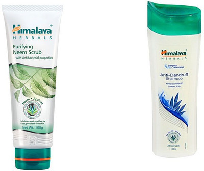 

Himalaya Purifying Neem Scrub, Anti Dandruff Shampoo(Set of 2)