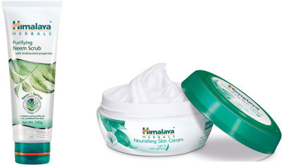 

Himalaya Purifying Neem Scrub, Nourishing Skin Cream(Set of 2)