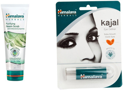 

Himalaya Purifying Neem Scrub, Kajal Eye Definer(Set of 2)